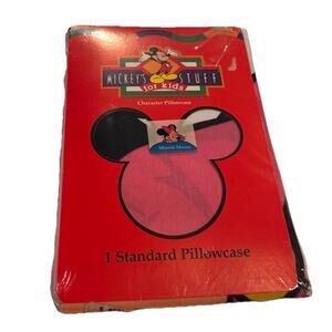 New Vintage 80s/90s Disney Sleeping Minnie Mouse Standard Pillow Cases 2 Sided